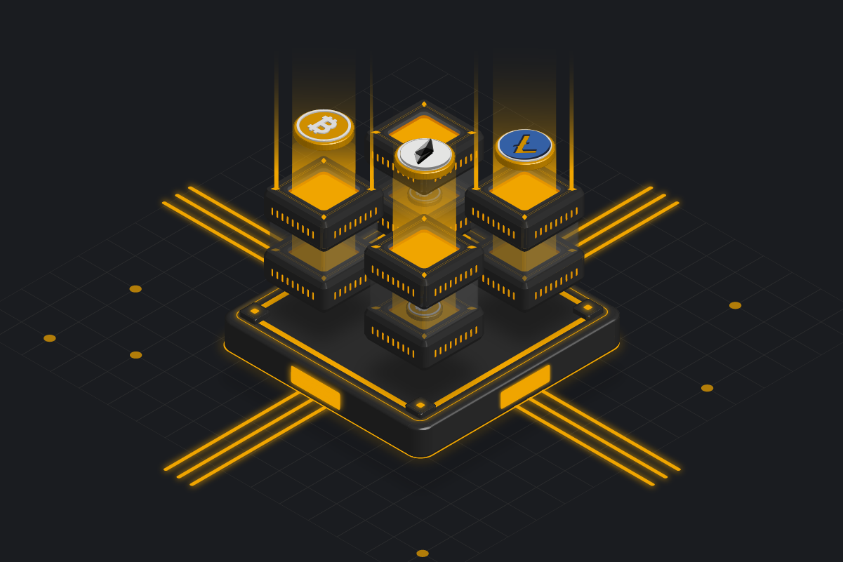 Dynamic digital illustration of blockchain events triggering instant smart contract executions with event-driven oracles, visualizing real-time reactivity in decentralized applications
